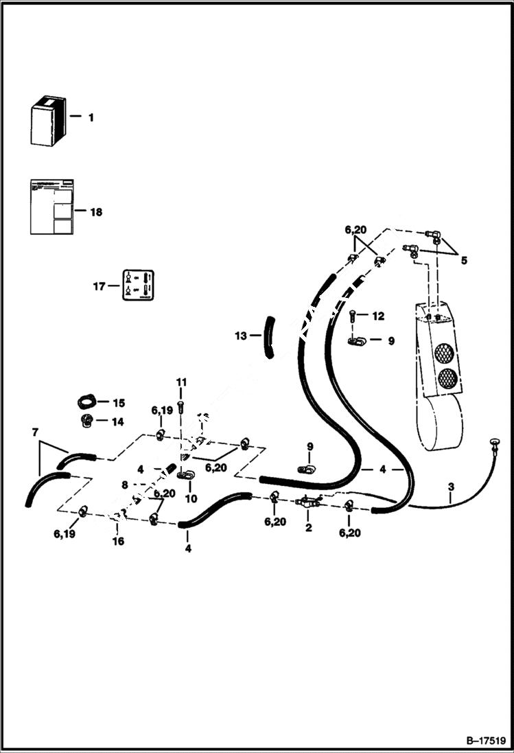 Схема запчастей Bobcat 700s - HEATER PLUMBING KIT ACCESSORIES & OPTIONS