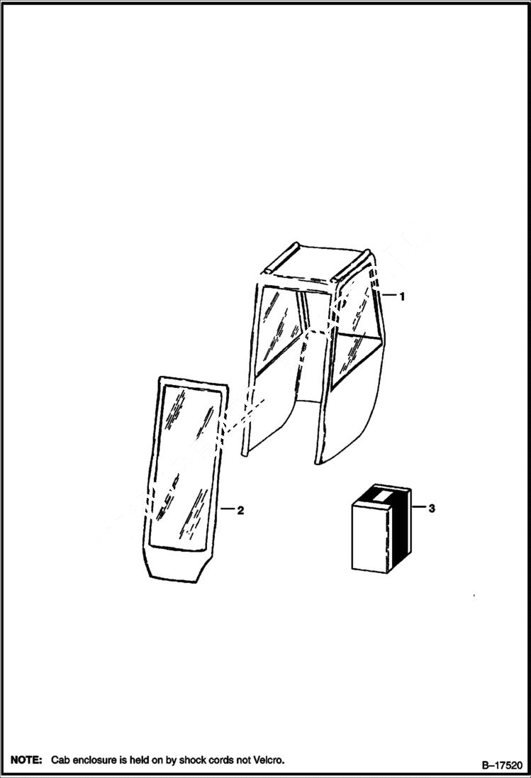 Схема запчастей Bobcat S-Series - CAB ENCLOSURE (Canvas) ACCESSORIES & OPTIONS