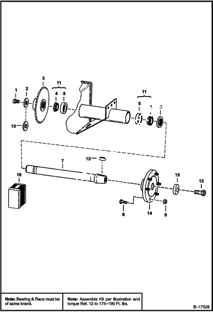 Схема запчастей Bobcat 400s - AXLE DRIVE TRAIN