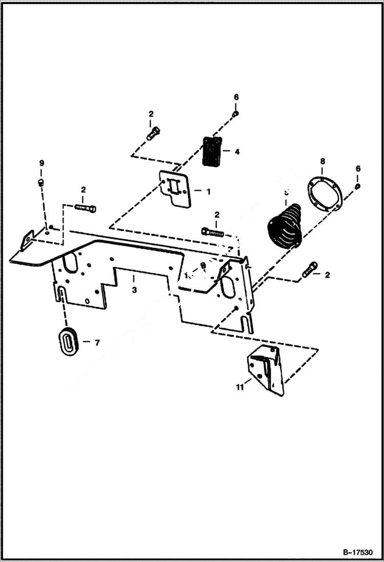 Схема запчастей Bobcat 700s - PANELS MAIN FRAME