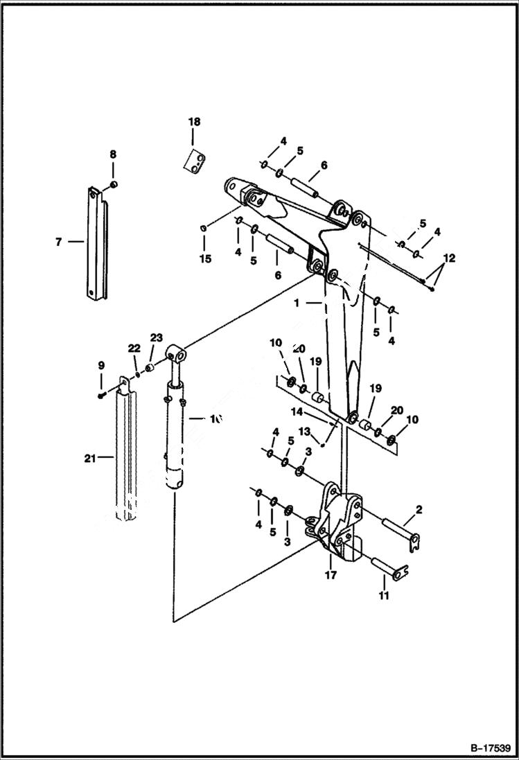 Схема запчастей Bobcat 320 - BOOM WORK EQUIPMENT