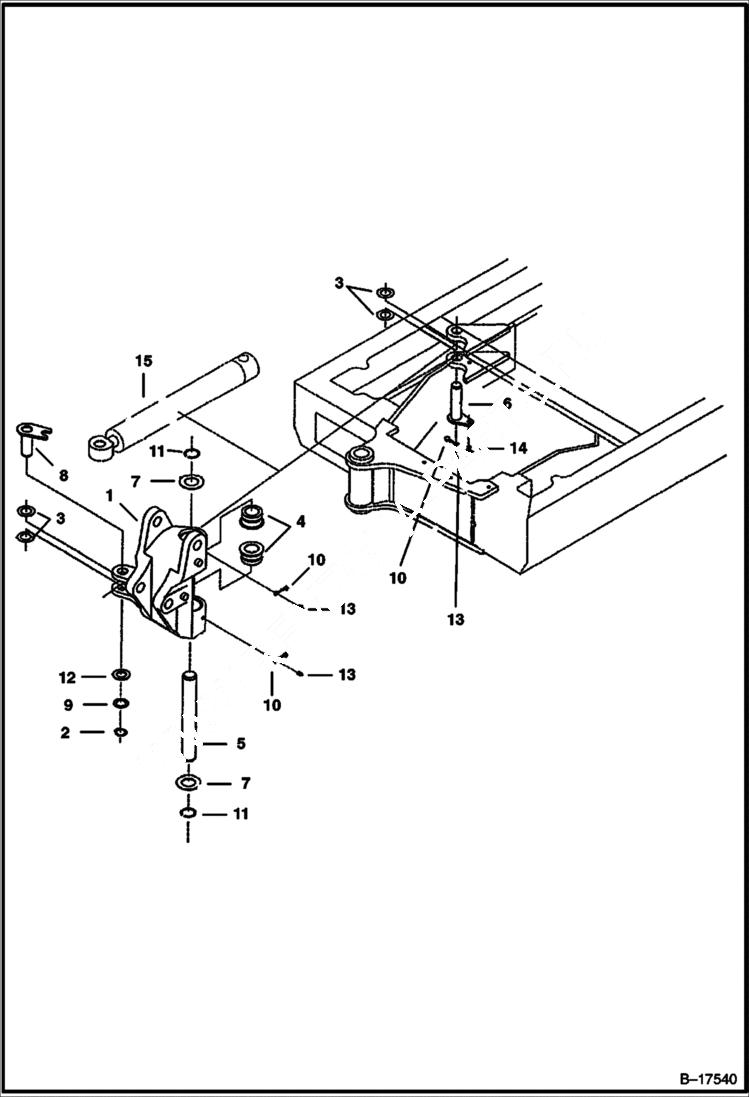 Схема запчастей Bobcat 320 - SWING POST (S/N 511721116 & Above) WORK EQUIPMENT