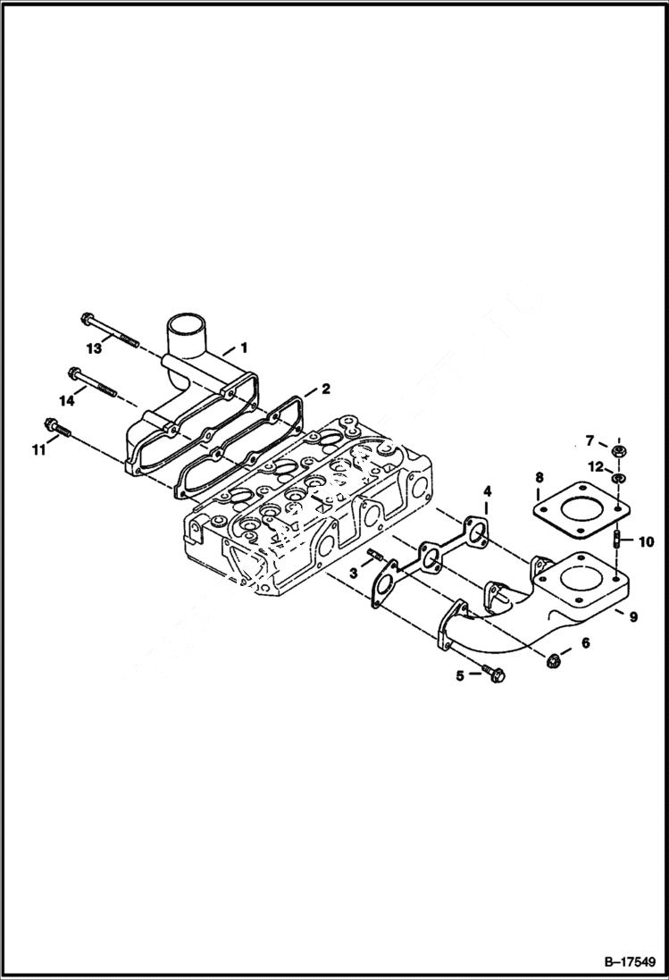 Схема запчастей Bobcat 322 - MANIFOLDS POWER UNIT