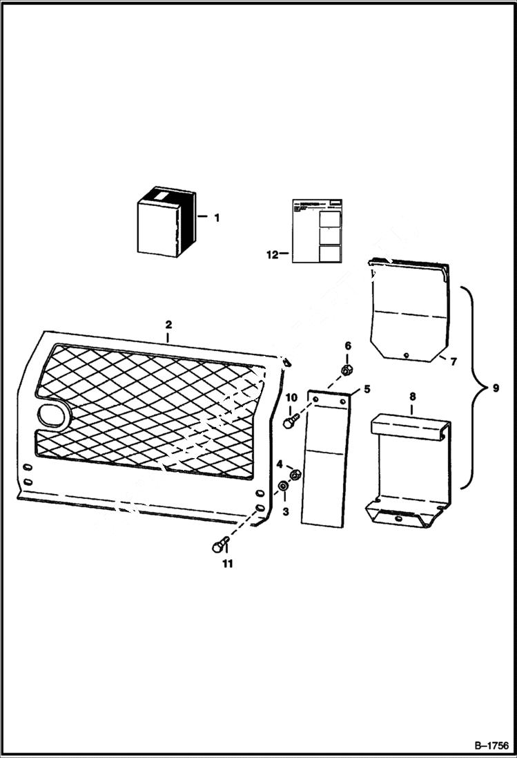 Схема запчастей Bobcat 700s - VANDAL GUARD ACCESSORIES & OPTIONS