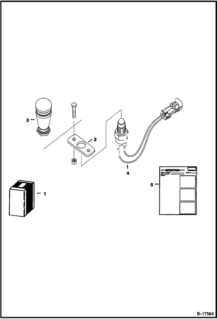 Схема запчастей Bobcat 322 - TWO SPEED SWITCH KIT ACCESSORIES & OPTIONS