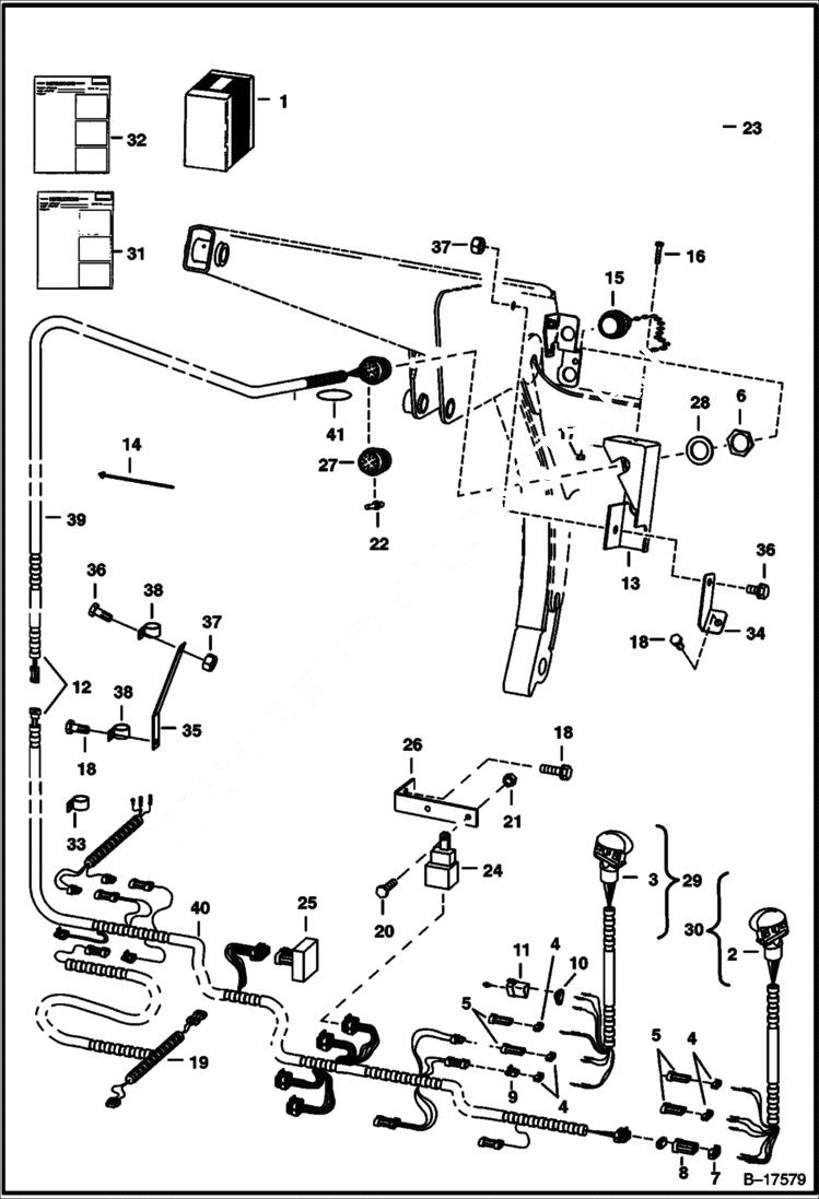 Схема запчастей Bobcat 900s - ELECTRICAL CONTROLS KIT (Attachments) ACCESSORIES & OPTIONS