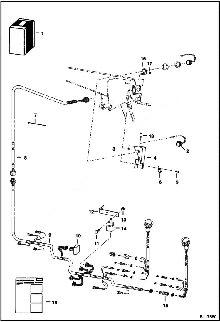 Схема запчастей Bobcat 900s - ELECTRICAL CONTROLS KIT (Attachments) (For Machines W/AHC) ACCESSORIES & OPTIONS