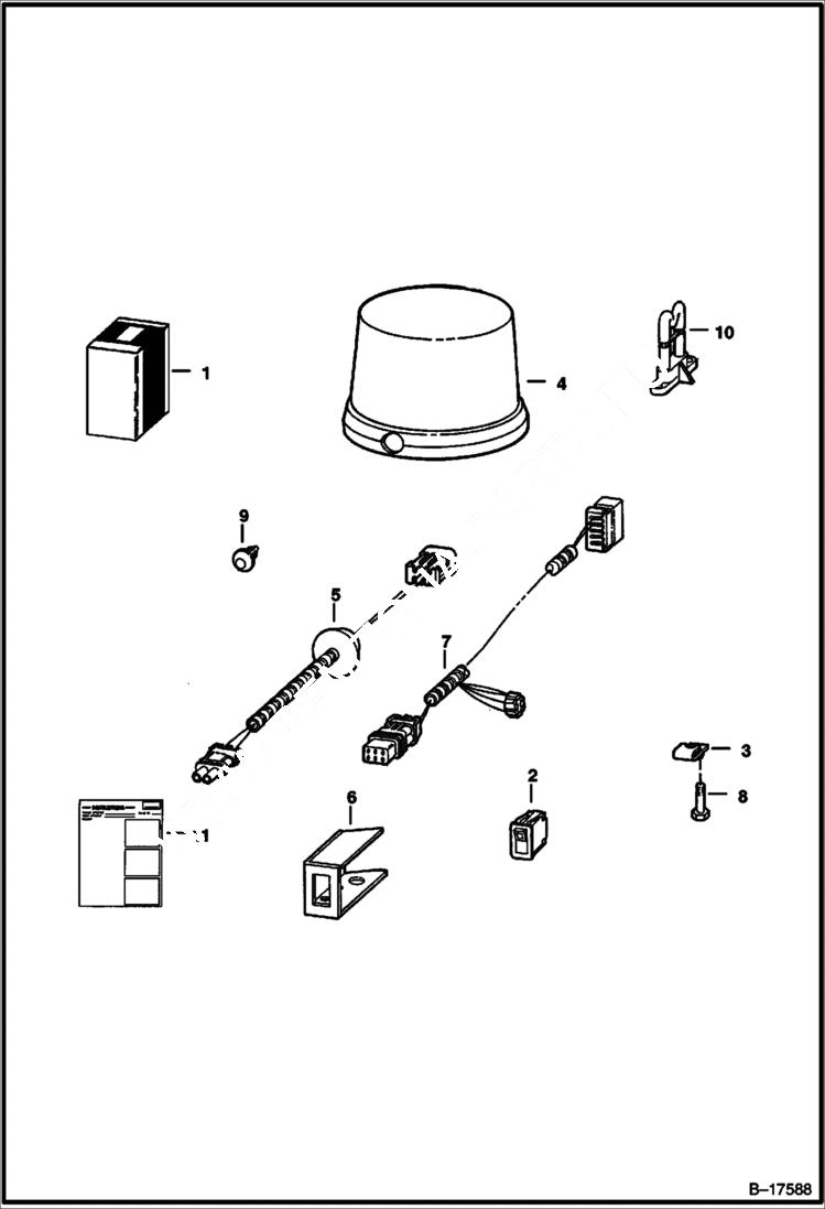 Схема запчастей Bobcat 900s - STROBE LIGHT ACCESSORIES & OPTIONS