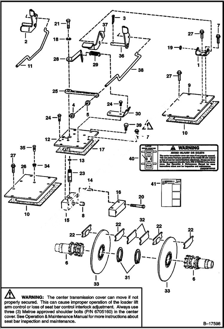 Схема запчастей Bobcat 700s - DISC BRAKE DRIVE TRAIN