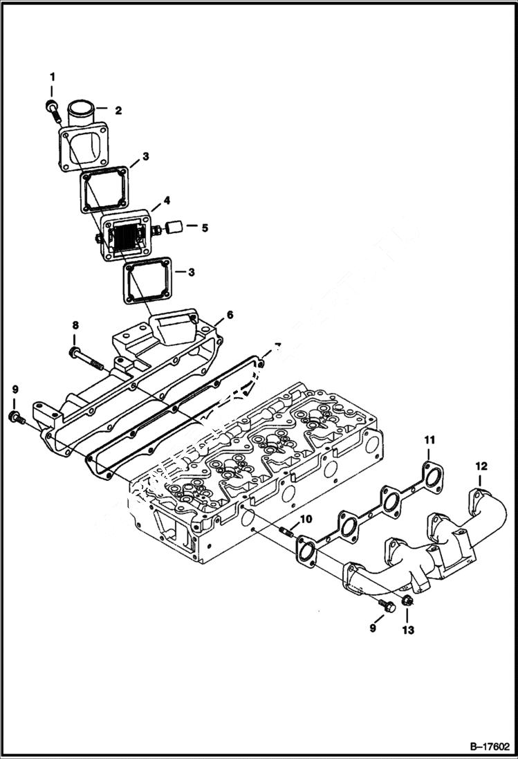 Схема запчастей Bobcat T-Series - MANIFOLDS (S/N 5219 & 5220) (V3300 DI T Kubota) (Tier I) POWER UNIT