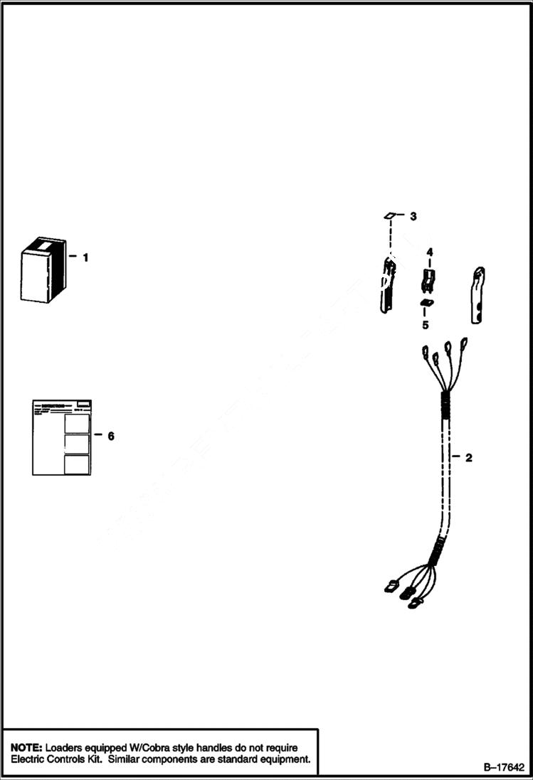 Схема запчастей Bobcat 700s - ELECTRICAL CONTROLS KIT ACCESSORIES & OPTIONS