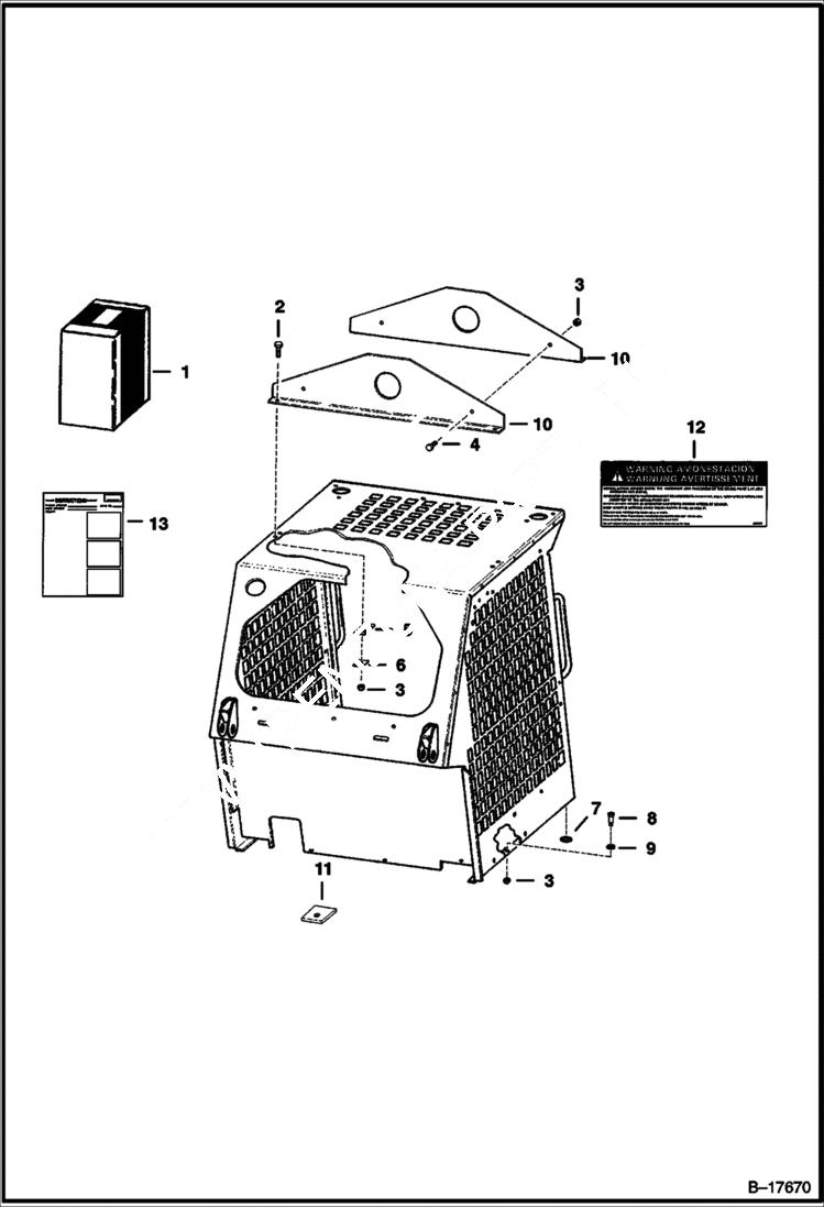 Схема запчастей Bobcat 600s - SINGLE POINT LIFT (S/N 19999 & Below) ACCESSORIES & OPTIONS