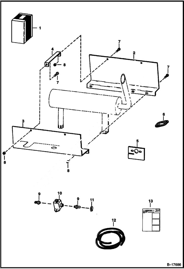 Схема запчастей Bobcat 500s - VAPOR LOCK & HEAT SHIELD KIT ACCESSORIES & OPTIONS