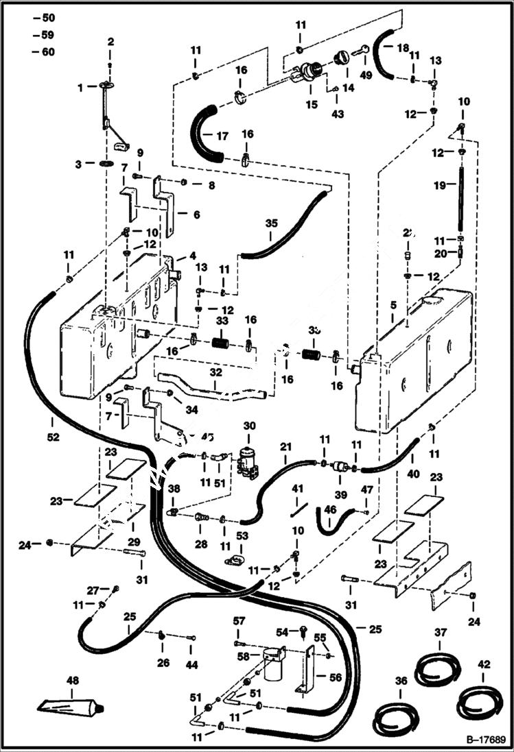 Схема запчастей Bobcat 900s - FUEL SYSTEM MAIN FRAME