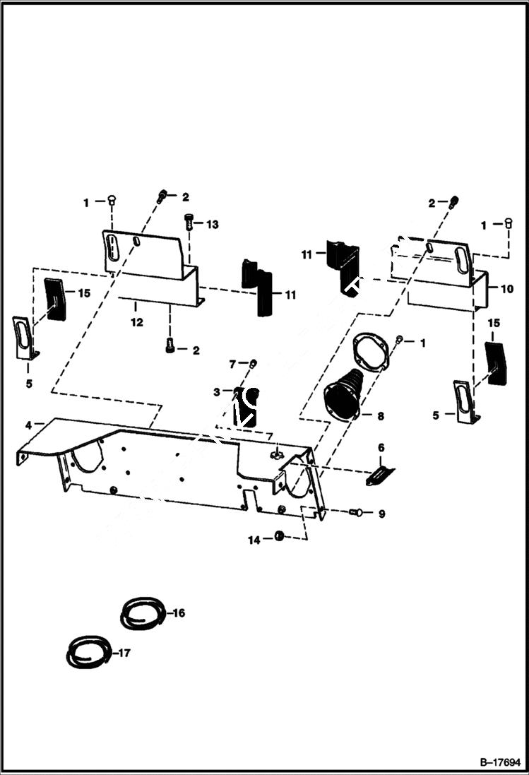 Схема запчастей Bobcat 500s - PANELS MAIN FRAME