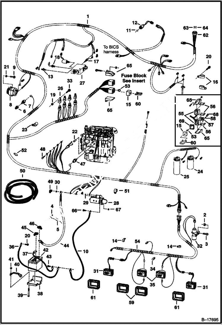 Схема запчастей Bobcat 900s - ENGINE ELECTRICAL ELECTRICAL SYSTEM