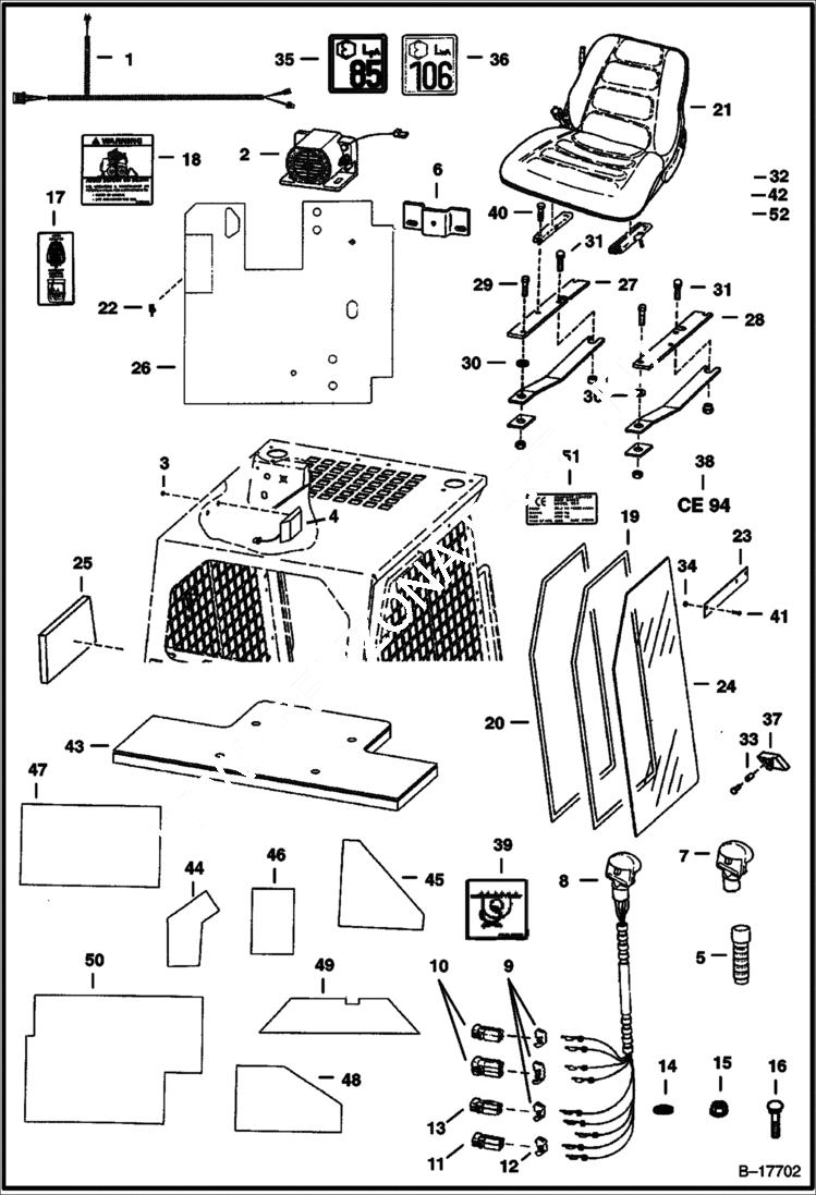 Схема запчастей Bobcat 900s - EUROPEAN ACCESSORIES ACCESSORIES & OPTIONS