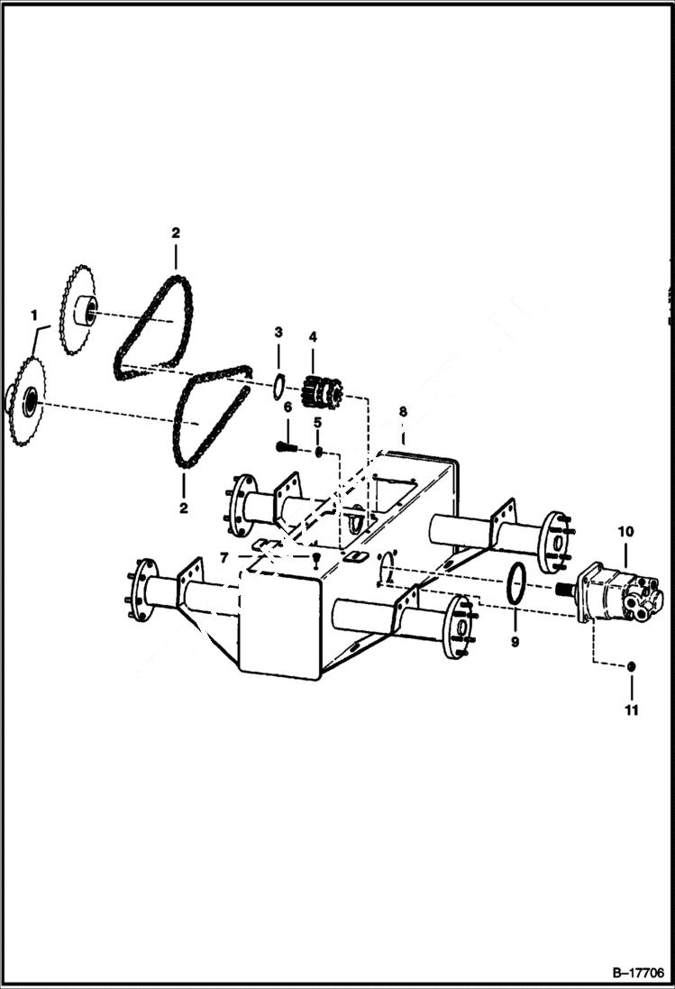 Схема запчастей Bobcat 500s - DRIVE TRAIN DRIVE TRAIN