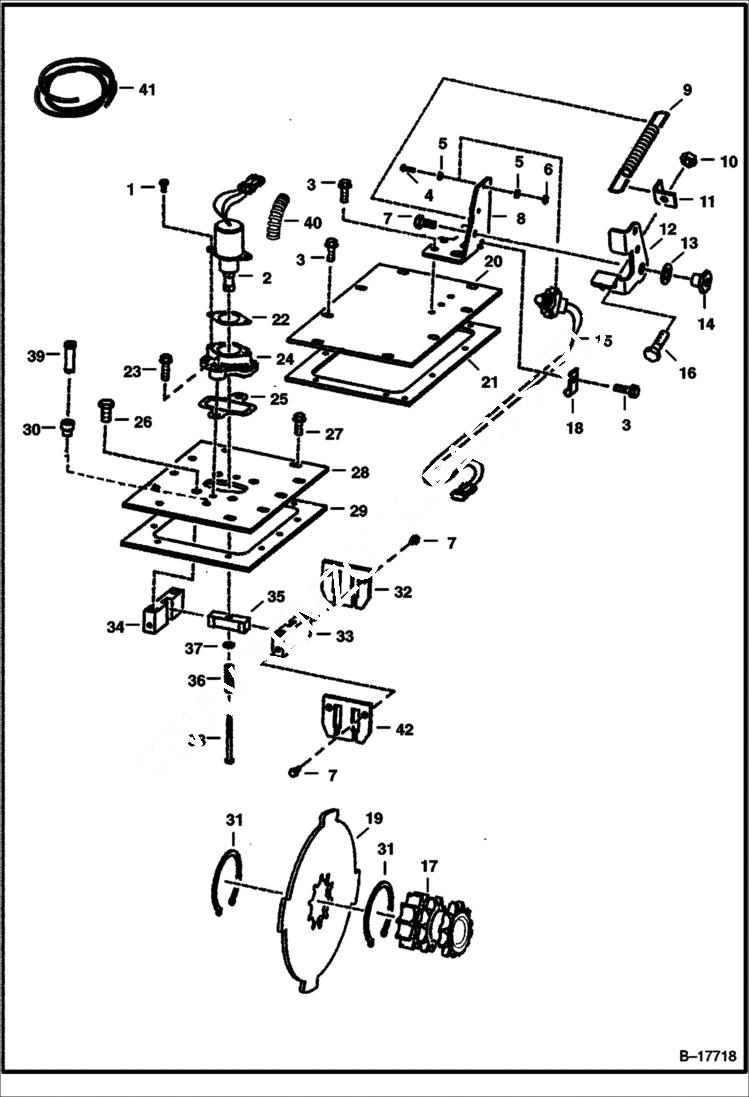 Схема запчастей Bobcat 500s - DISC BRAKE DRIVE TRAIN