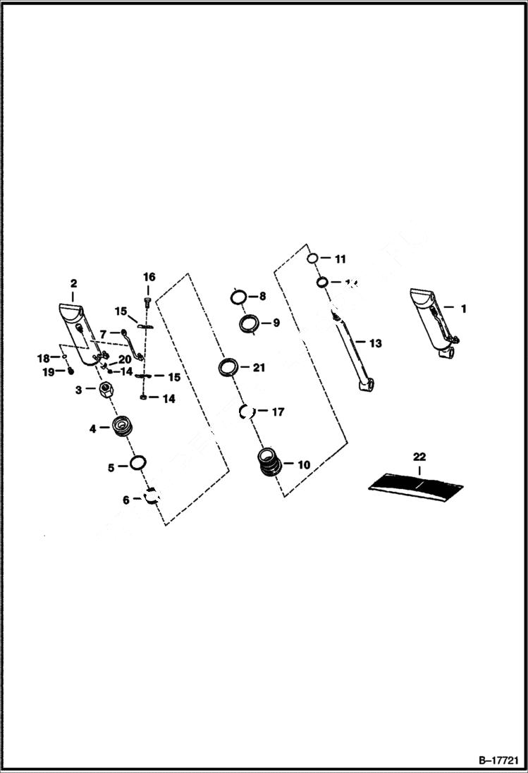 Схема запчастей Bobcat 500s - TILT CYLINDER HYDRAULIC SYSTEM