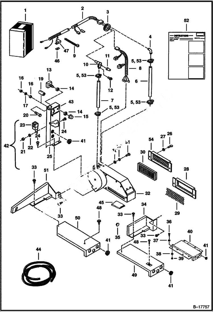 Схема запчастей Bobcat 500s - HEATER KIT (Fresh Air) ACCESSORIES & OPTIONS