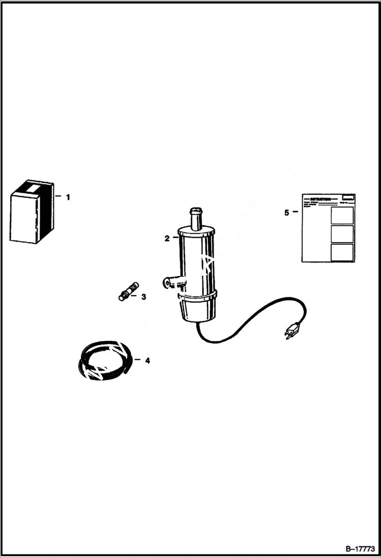 Схема запчастей Bobcat 500s - TANK HEATER KIT ACCESSORIES & OPTIONS