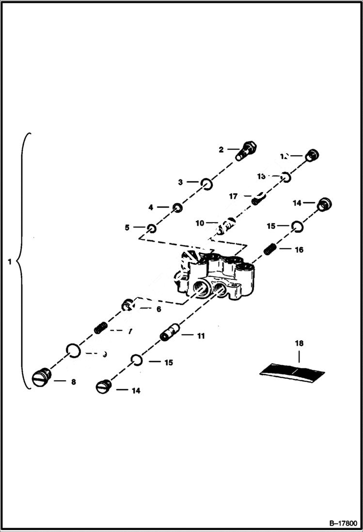 Схема запчастей Bobcat 900s - BUCKET POSITION VALVE (S/N 12304 & Below) HYDRAULIC SYSTEM