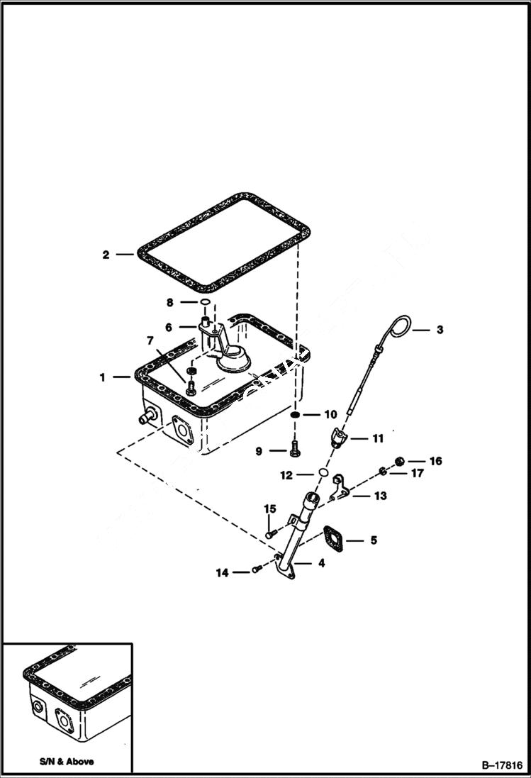 Схема запчастей Bobcat 500s - OIL PAN POWER UNIT