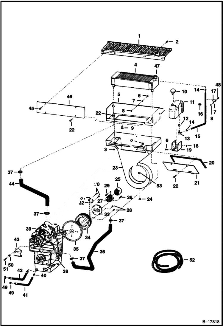 Схема запчастей Bobcat 500s - ENGINE & ATTACHING PARTS POWER UNIT