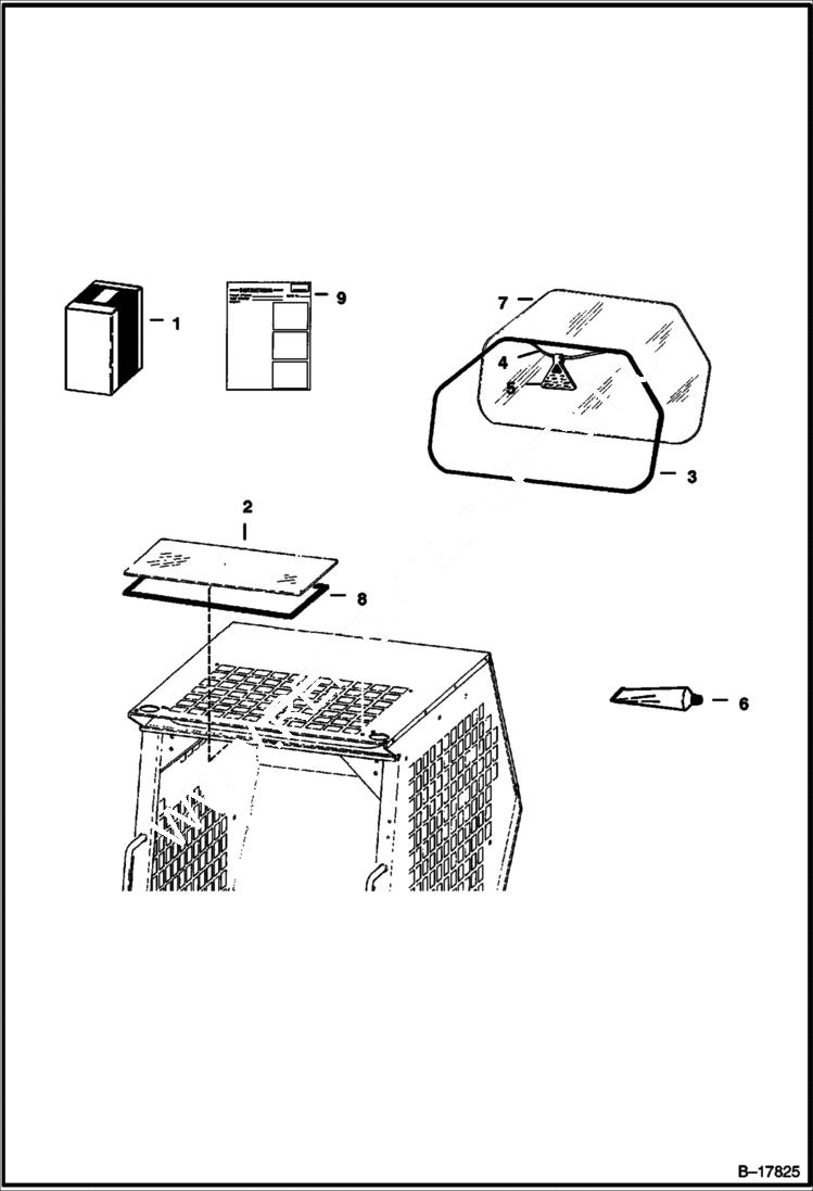 Схема запчастей Bobcat 800s - REAR WINDOW KIT ACCESSORIES & OPTIONS