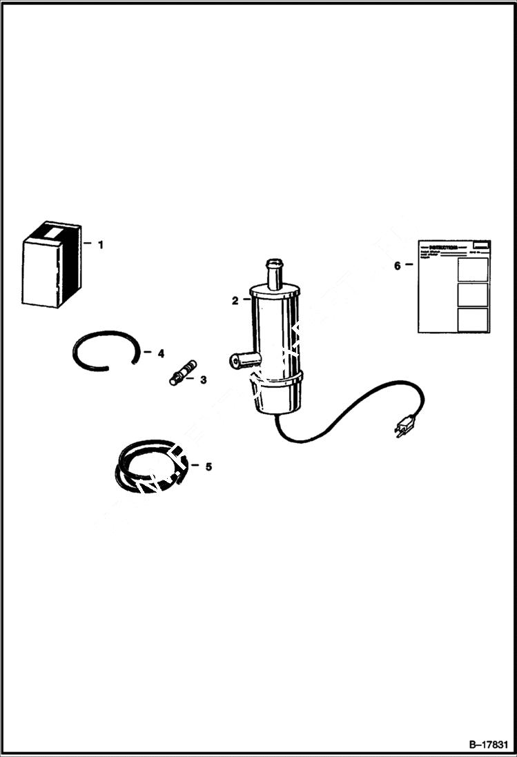 Схема запчастей Bobcat 500s - TANK HEATER KIT (120 Volt) ACCESSORIES & OPTIONS