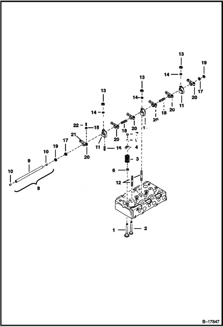 Схема запчастей Bobcat 220 - ROCK ARM & VALVES POWER UNIT