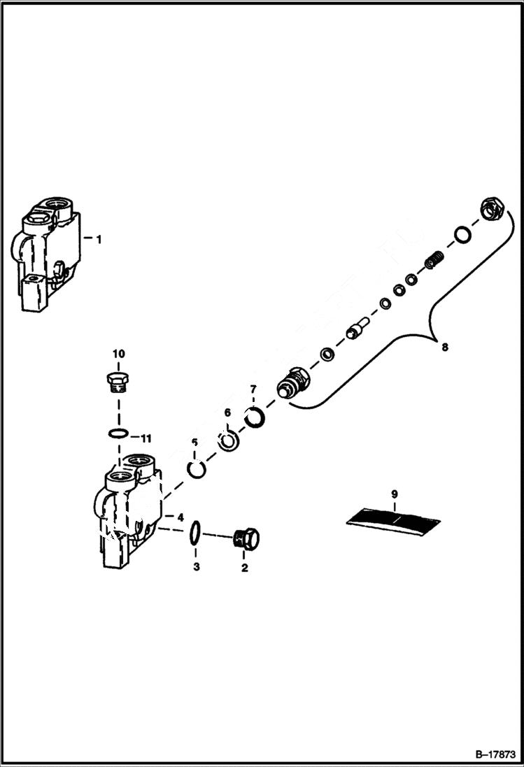 Схема запчастей Bobcat 700s - INLET SECTION (Gresen V20) HYDRAULIC SYSTEM