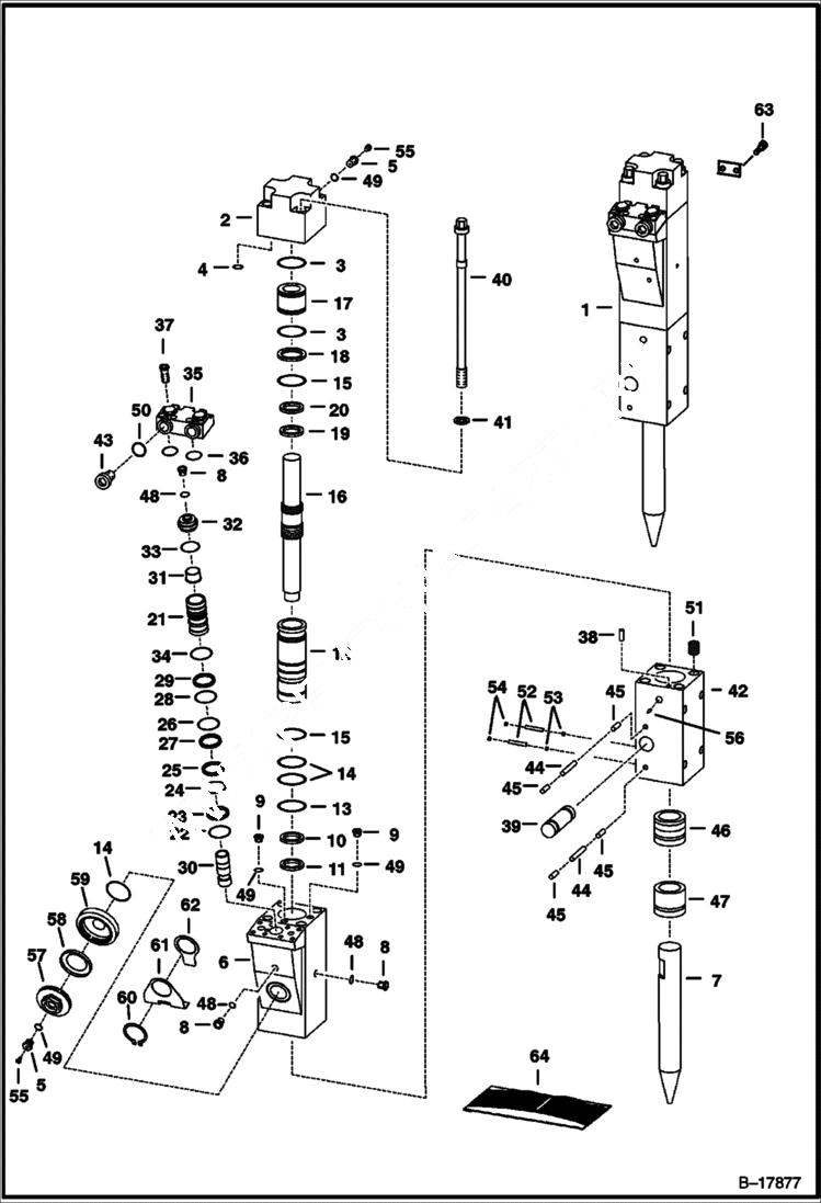 Схема запчастей Bobcat BREAKERS - BREAKER (2560) (2570) (Use on 225, 231, 325, 328, 331, 334) Экскаваторы