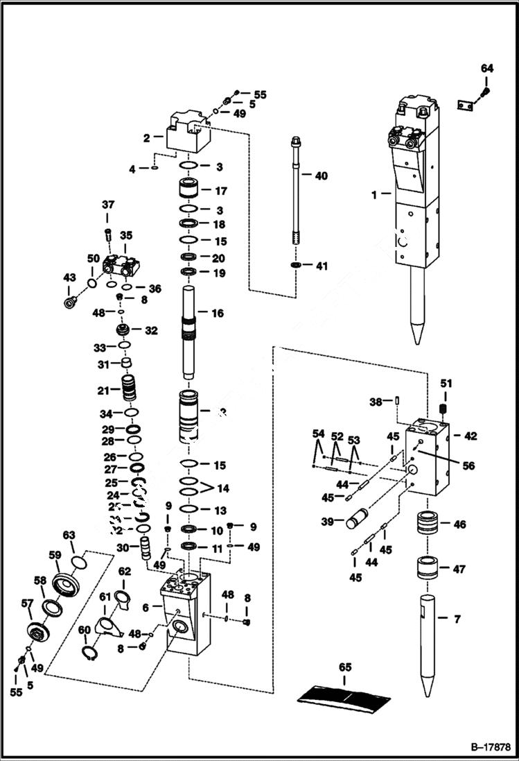 Схема запчастей Bobcat BREAKERS - BREAKER (3560) (3570) (Use on 231, 331, 334, 337) Экскаваторы