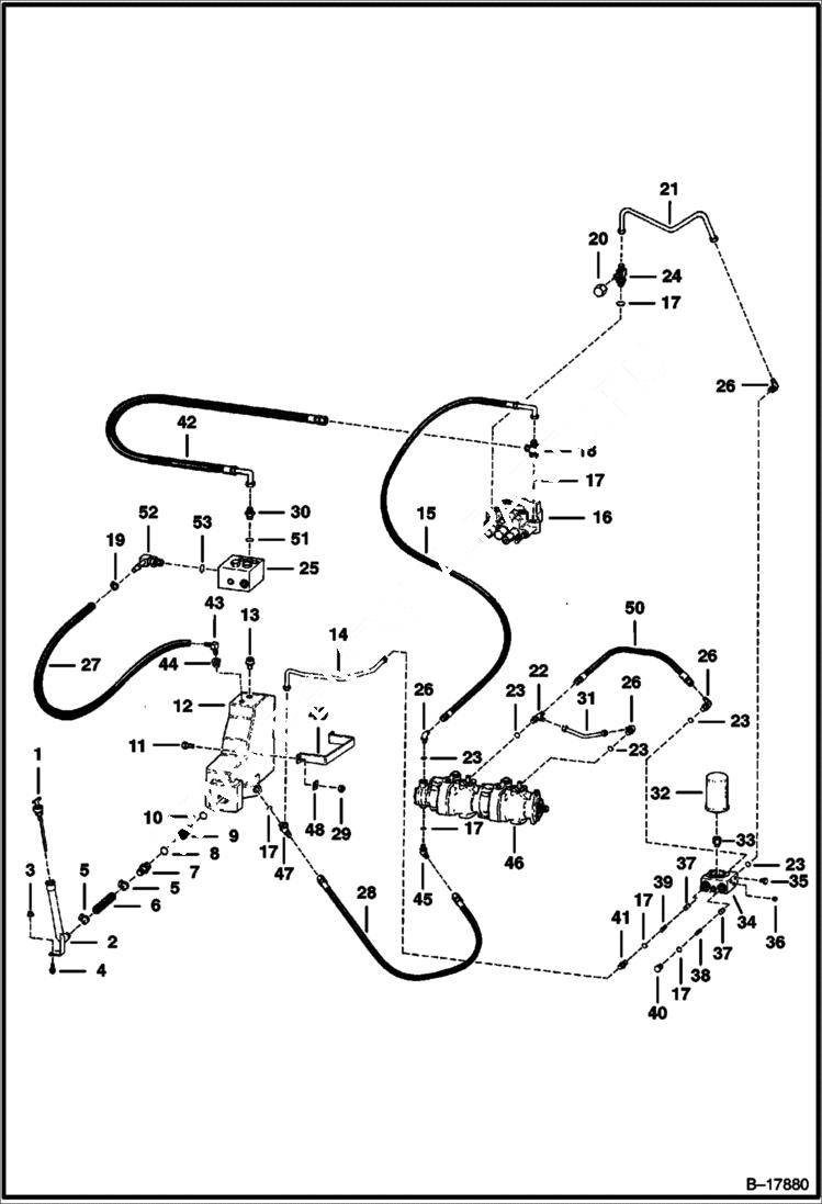 Схема запчастей Bobcat 400s - HYDROSTATIC CIRCUITRY HYDROSTATIC SYSTEM