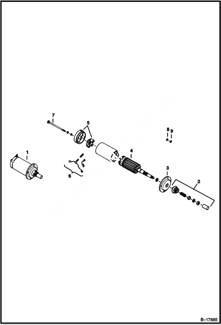 Схема запчастей Bobcat 400s - STARTER ELECTRICAL SYSTEM