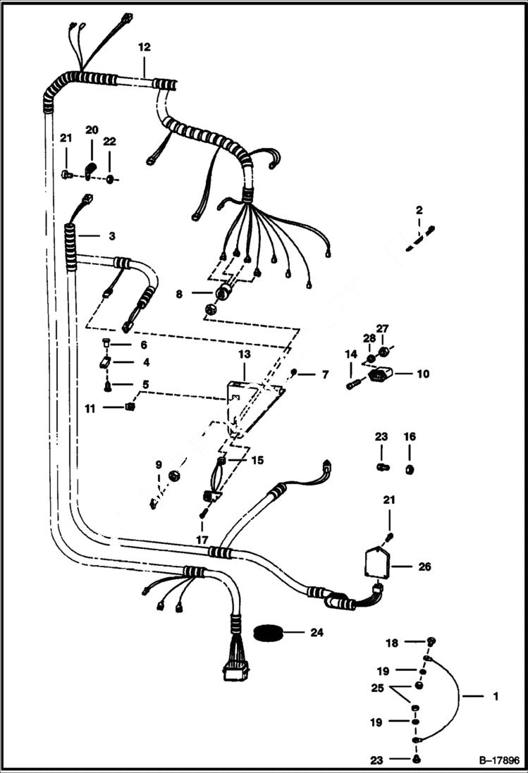 Схема запчастей Bobcat 400s - CAB ELECTRICAL CIRCUITRY ELECTRICAL SYSTEM