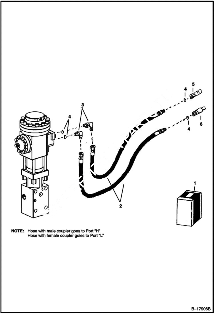 Схема запчастей Bobcat BREAKERS - BREAKER (Hose Kit) (B850) (B950) (Use on 341) Экскаваторы