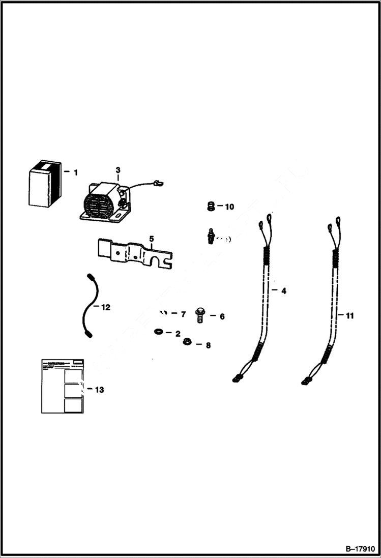 Схема запчастей Bobcat 400s - HORN KIT ACCESSORIES & OPTIONS