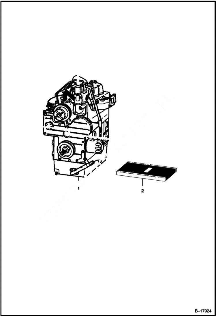 Схема запчастей Bobcat 220 - ENGINE (Kubota D750) POWER UNIT