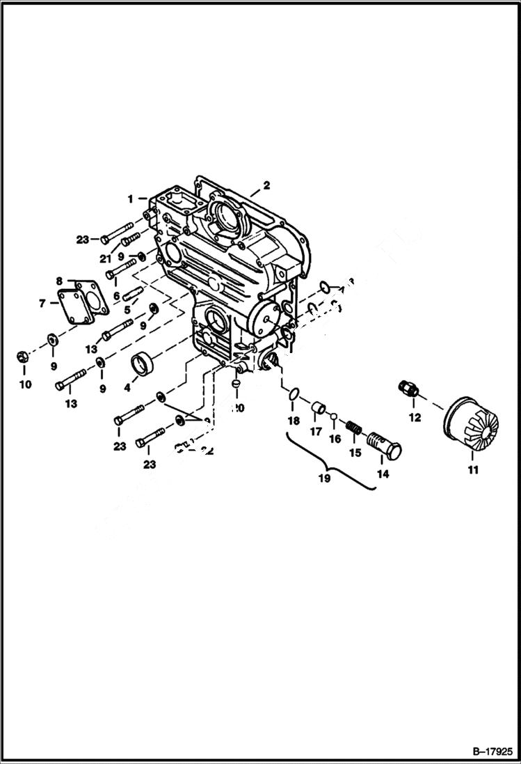 Схема запчастей Bobcat 220 - GEARCASE POWER UNIT