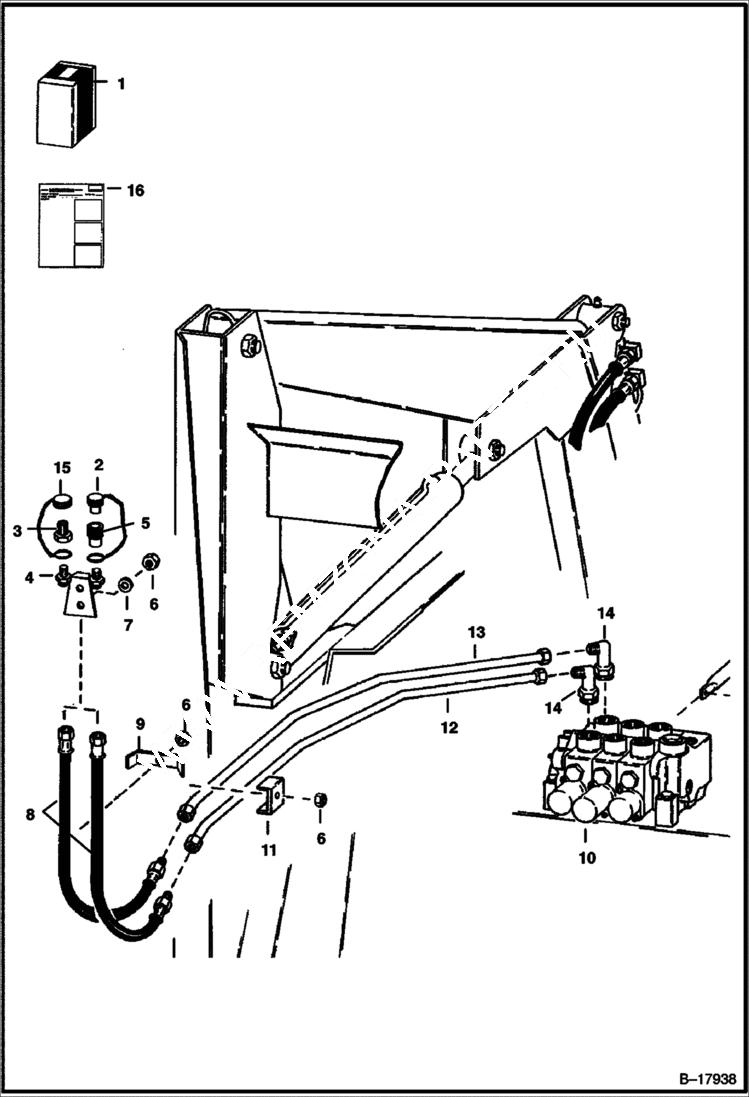 Схема запчастей Bobcat 700s - AUXILIARY HYDRAULIC KIT (Rear Unit) ACCESSORIES & OPTIONS