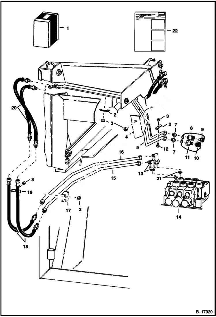 Схема запчастей Bobcat 700s - AUXILIARY HYDRAULICS KIT (Front Unit) ACCESSORIES & OPTIONS