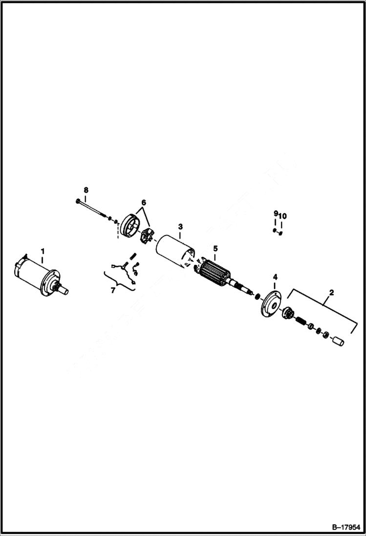 Схема запчастей Bobcat 400s - STARTER ELECTRICAL SYSTEM