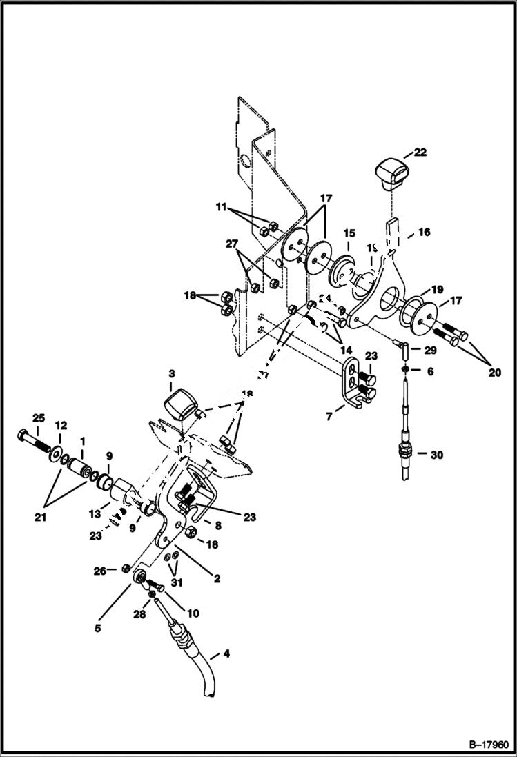 Схема запчастей Bobcat 337 - BLADE & SPEED CONTROLS CONTROLS