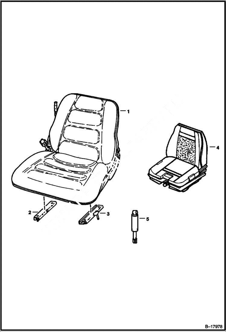 Схема запчастей Bobcat 400s - SUSPENSION SEAT ACCESSORIES & OPTIONS