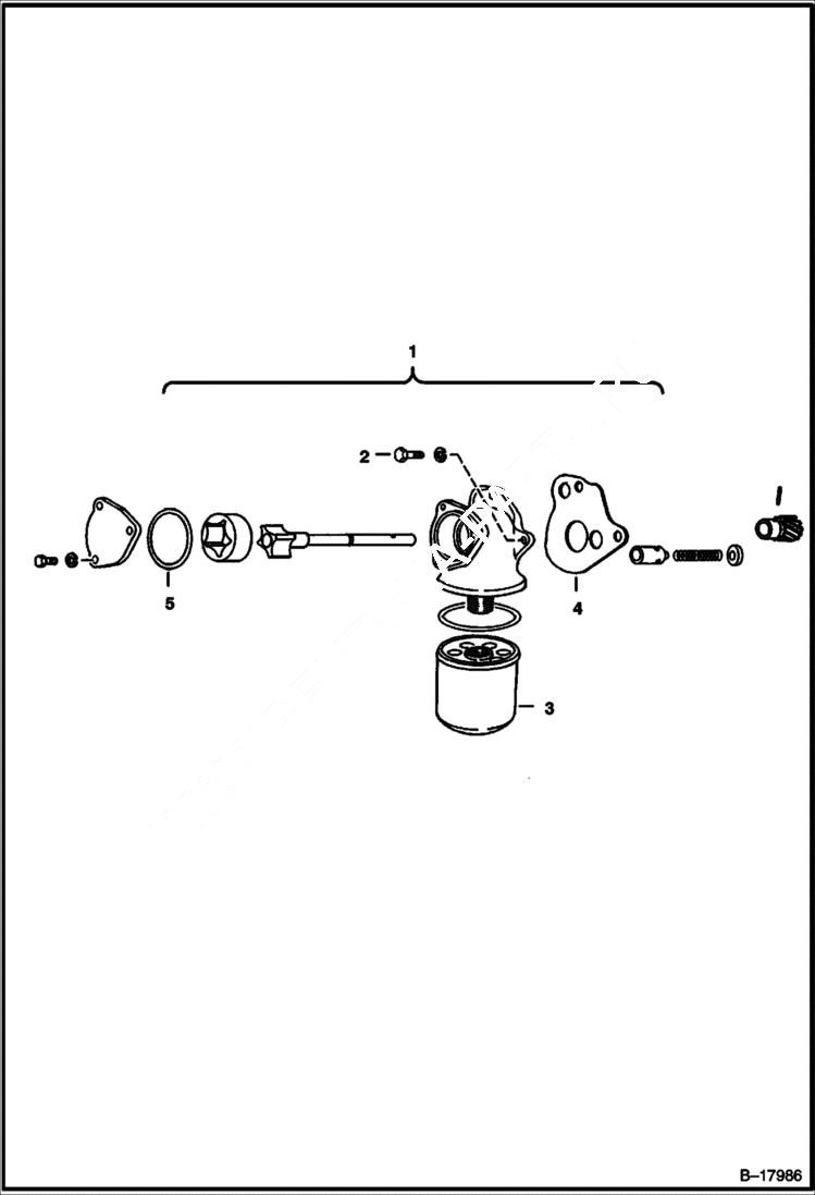 Схема запчастей Bobcat 700s - OIL PUMP POWER UNIT