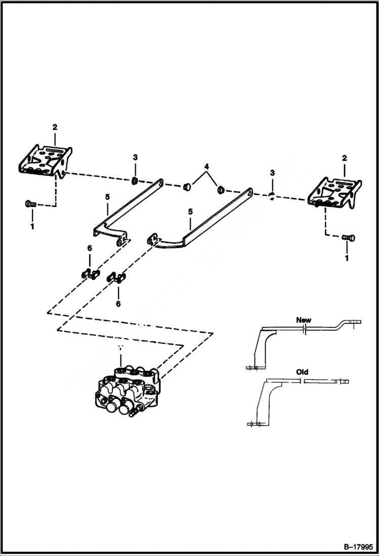 Схема запчастей Bobcat 400s - CONTROL PEDALS HYDRAULIC SYSTEM