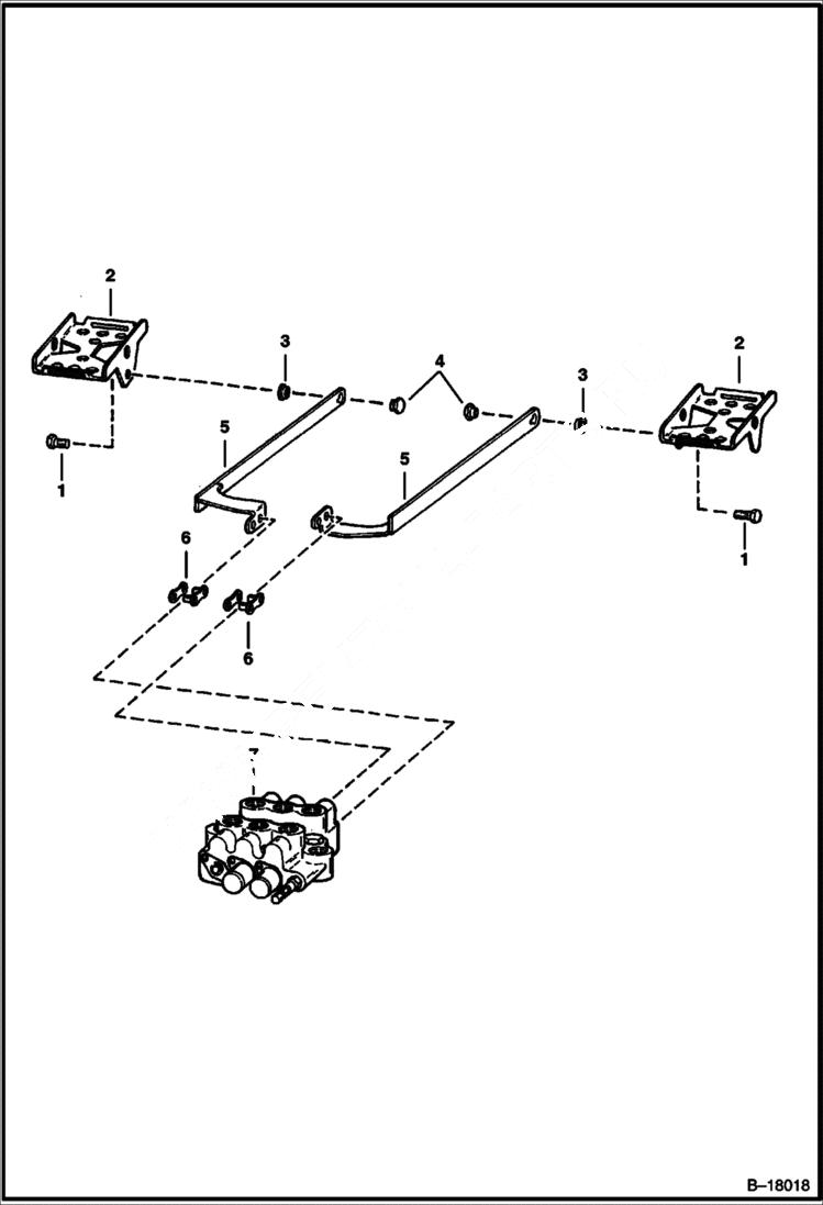 Схема запчастей Bobcat 400s - CONTROL PEDALS (S/N 11950 & Above) HYDRAULIC SYSTEM